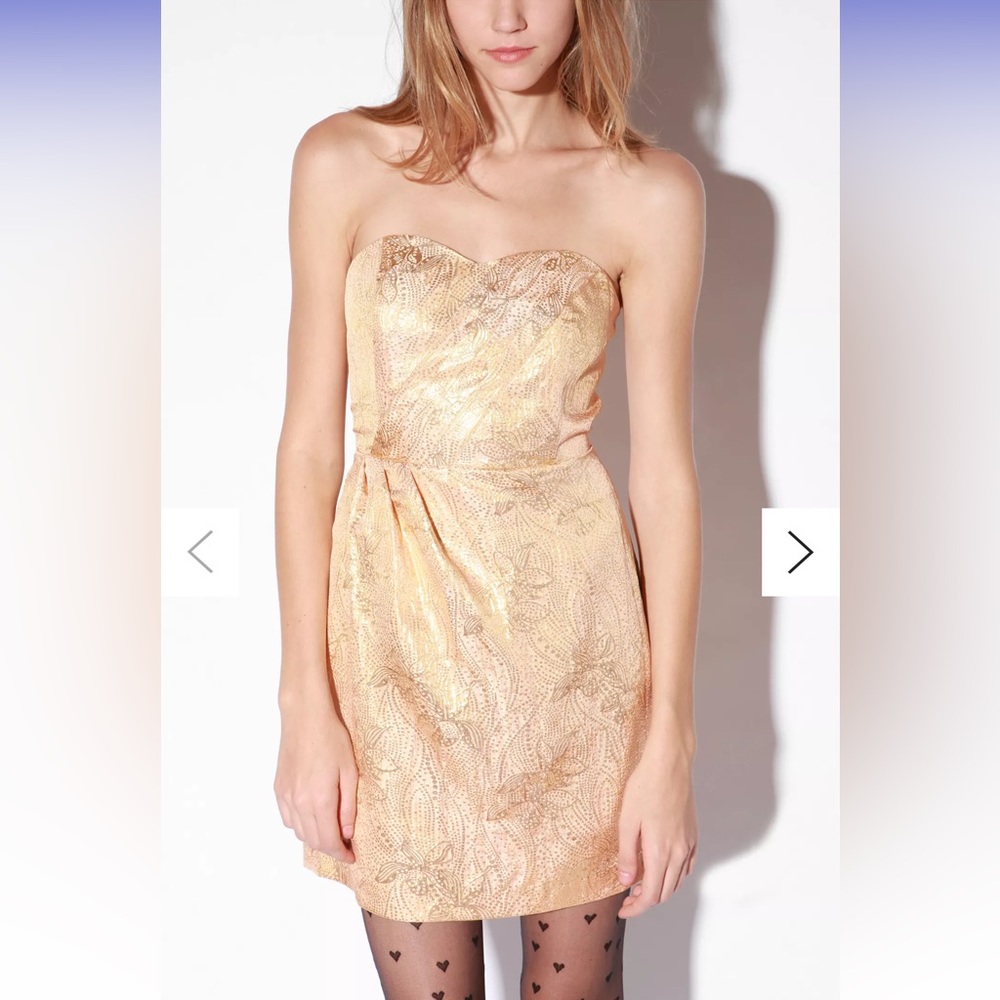 Black Shiny Strapless Urban Outfitters Dress Size 12